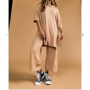 NWOT DRESSED IN LALA PLAYSUIT in CHAI